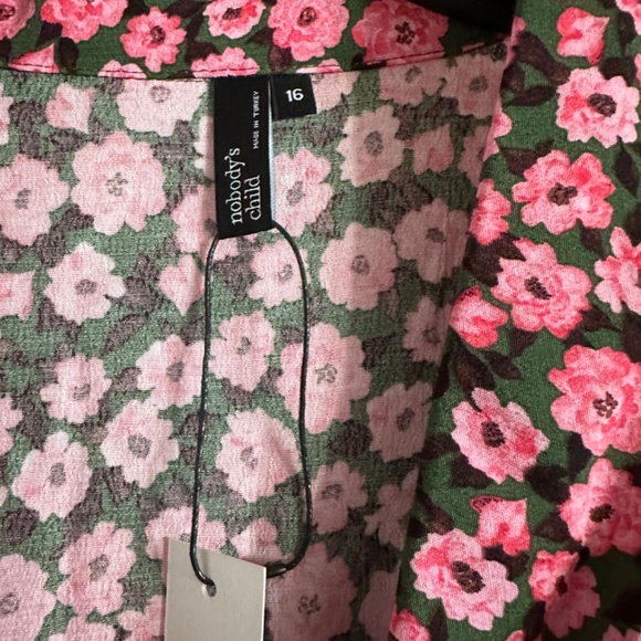 NOBODY’s CHILD/ASOS DAISY COLLARED MIDI TRA DRESS IN FUCHSIA BLOOM sz 12 - Picture 4 of 6